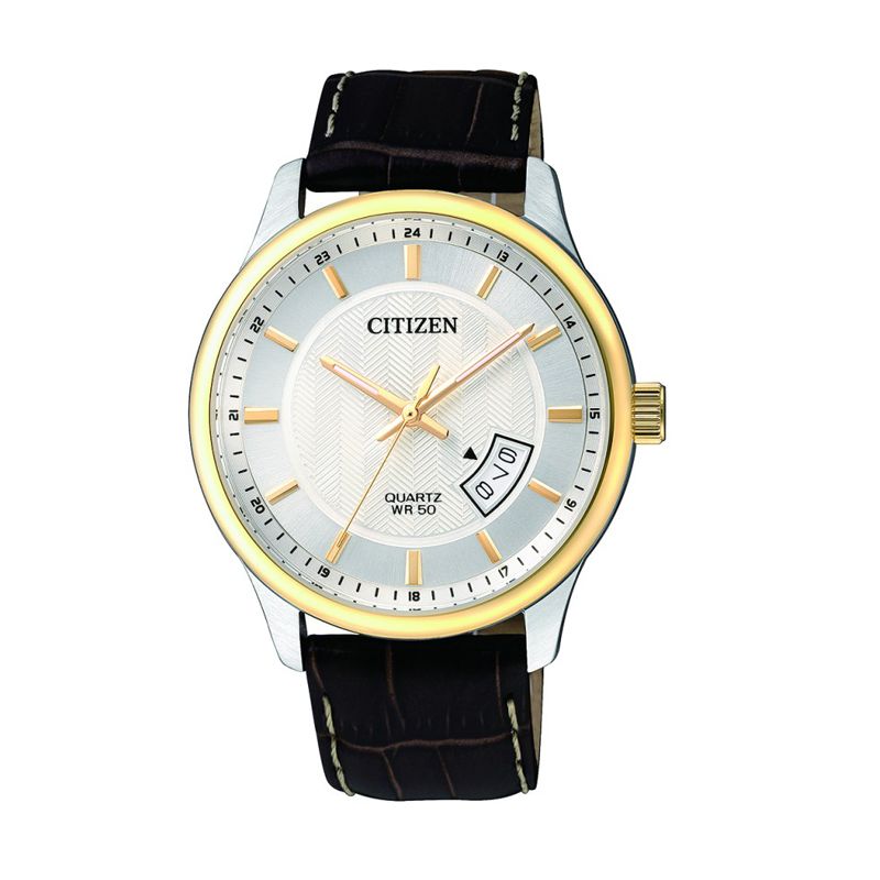 Citizen Mens Quartz leather watch