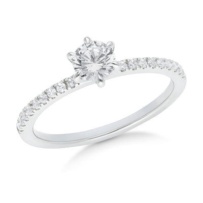 18ct White Gold Diamond Engagement Ring