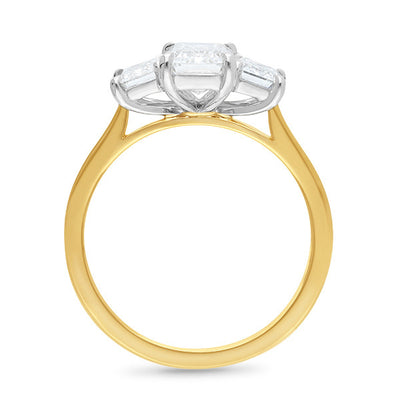 18ct Yellow/White gold Lab Diamond Engagement ring