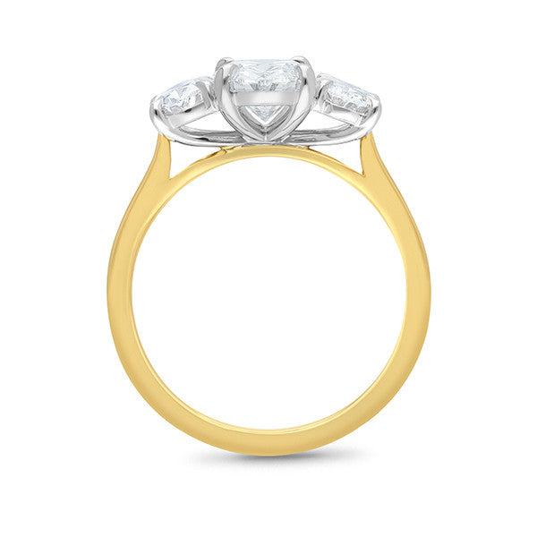 18ct Yellow/White gold Lab grown Diamond Engagement ring