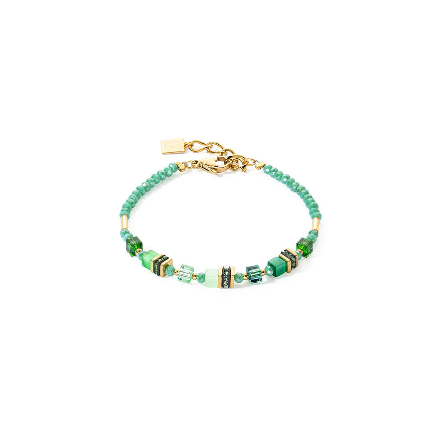 Coeur De Lion mini cubes green bracelet