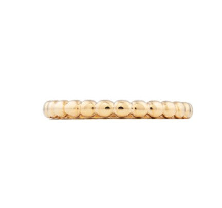 9ct Yellow Gold Beaded ring