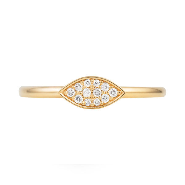 9ct yellow Gold Diamond Marquise ring