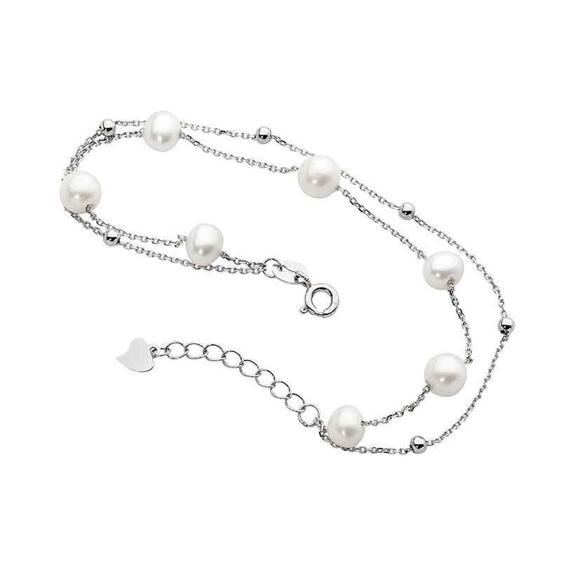 Sterling Silver Pearl Bracelet