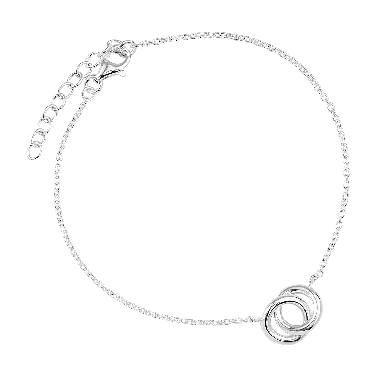 Sterling Silver interlocked rings bracelet