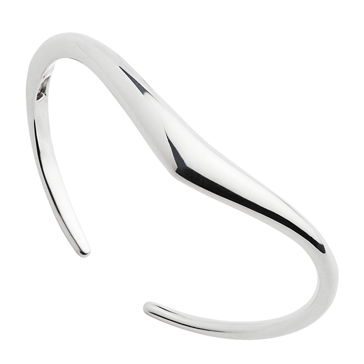 La Muse Hinged Silver Cuff