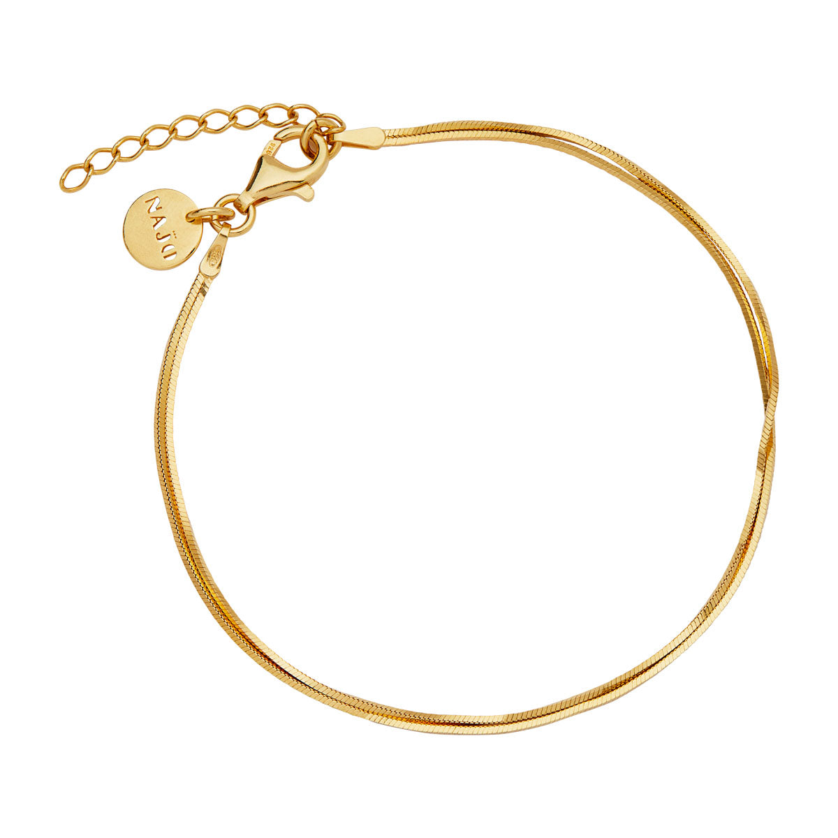 Mirage Yellow Gold Plated Double Chain Bracelet