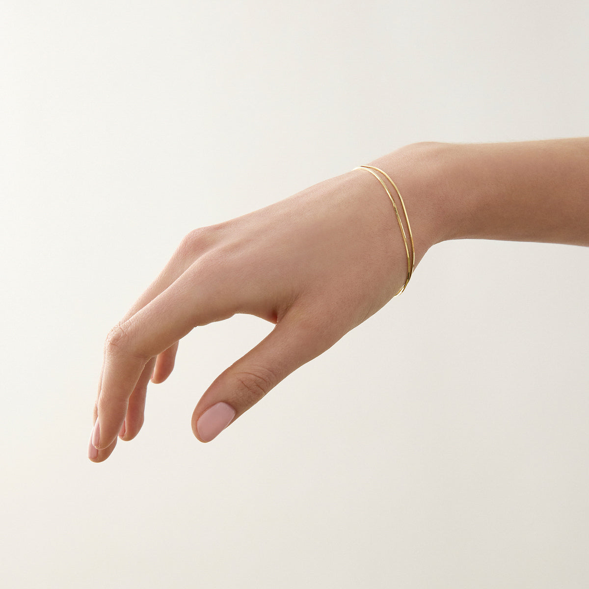 Mirage Yellow Gold Plated Double Chain Bracelet