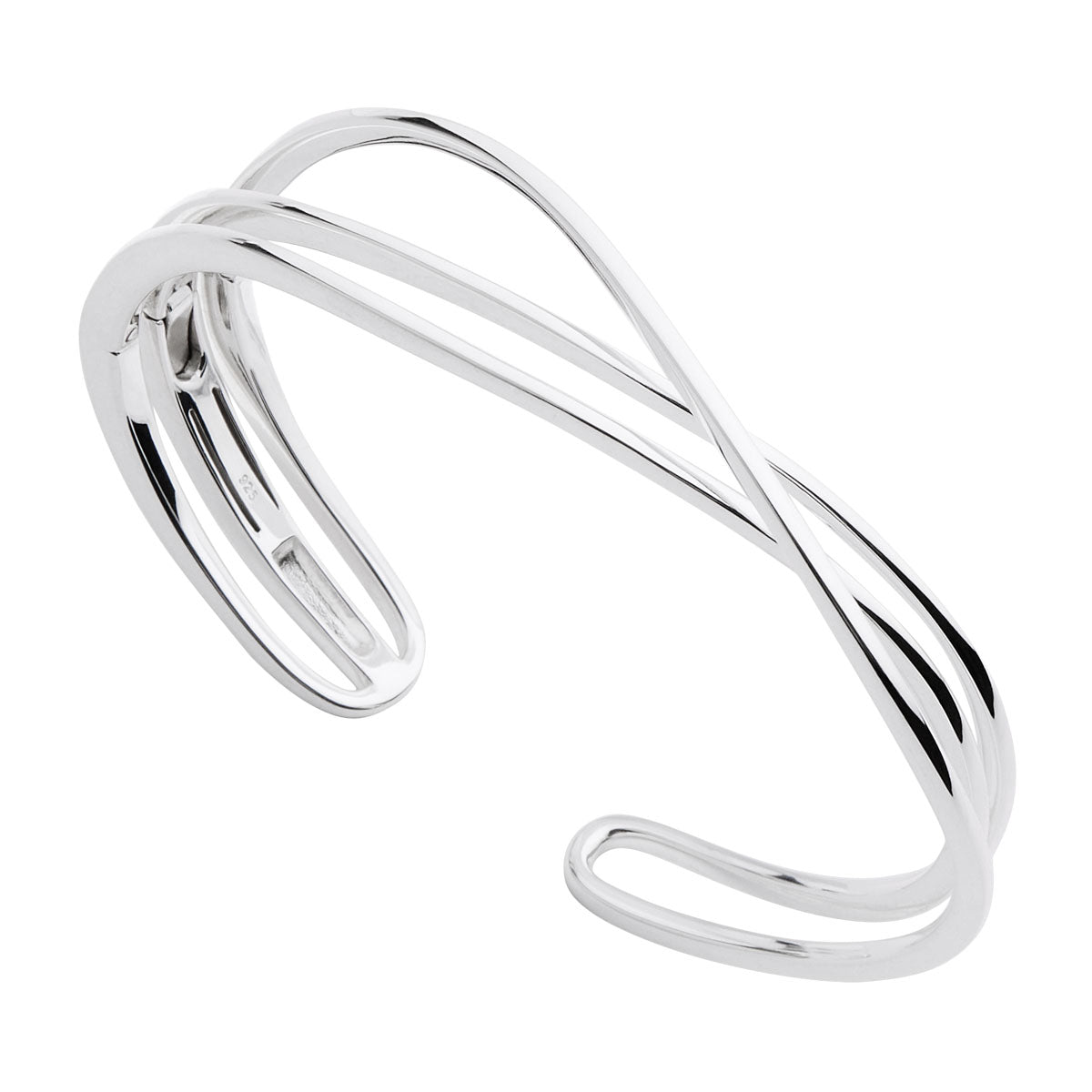 Brise Hinged Silver Cuff