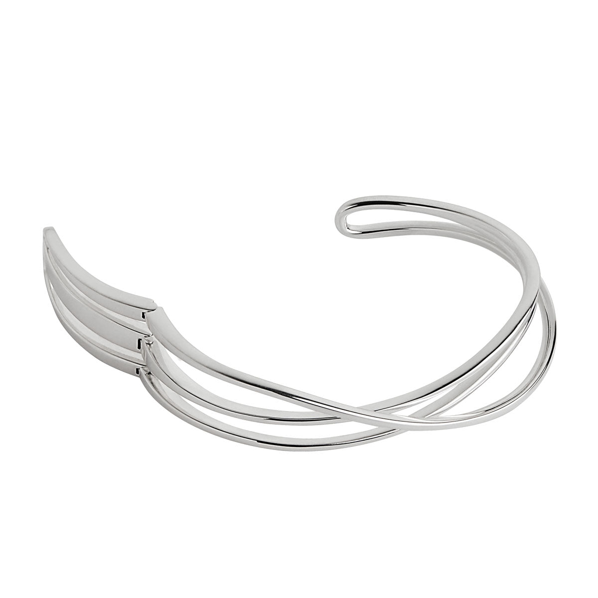 Brise Hinged Silver Cuff