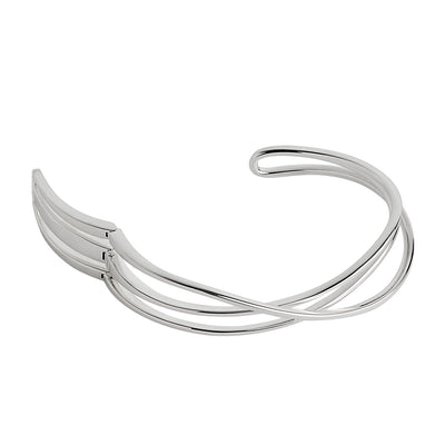 Brise Hinged Silver Cuff