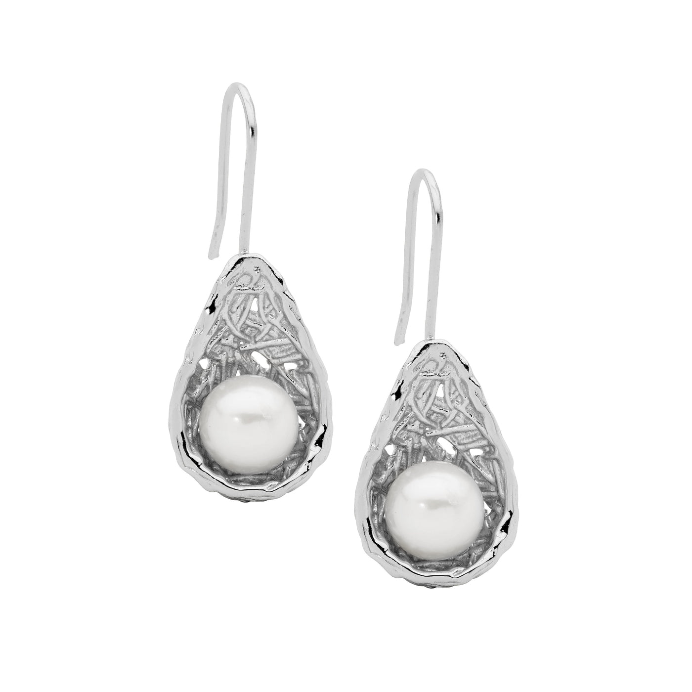 Sterling Silver Tear Drop Pearl earrings