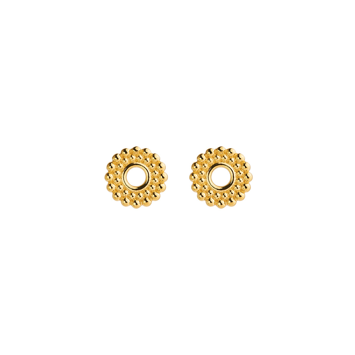 Gold plated stipple circle studs