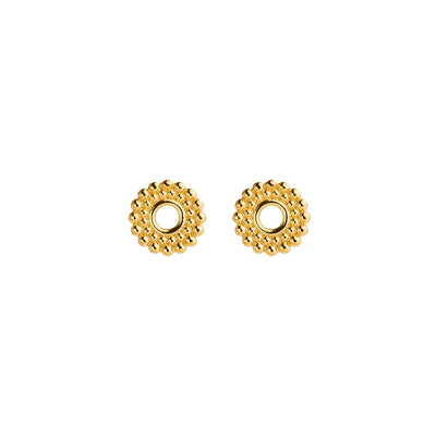 Gold plated stipple circle studs