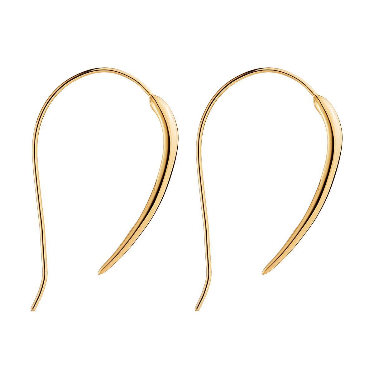 Gold plated tapered chilli drop