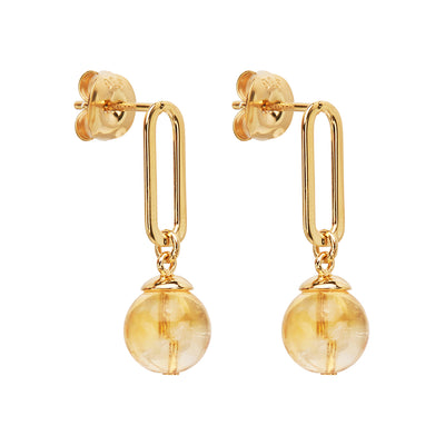 Limoncello Citrine Yellow gold plated drops