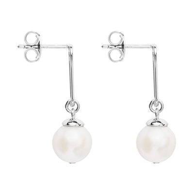 The Enchantress sterling silver pearl drops