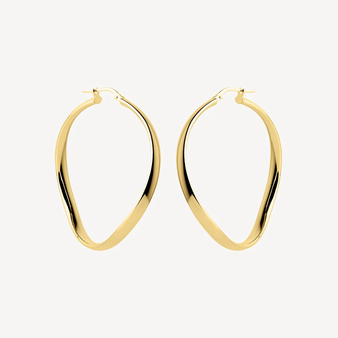 Odyssey Yellow gold plated hoops