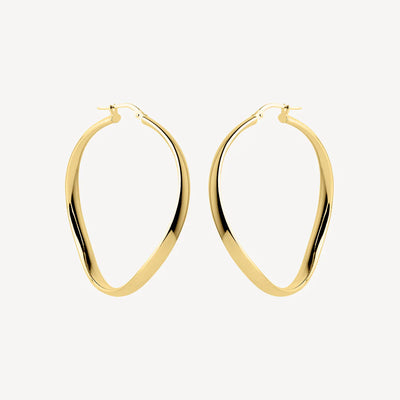 Odyssey Yellow gold plated hoops