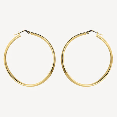 Odyssey Yellow gold plated hoops