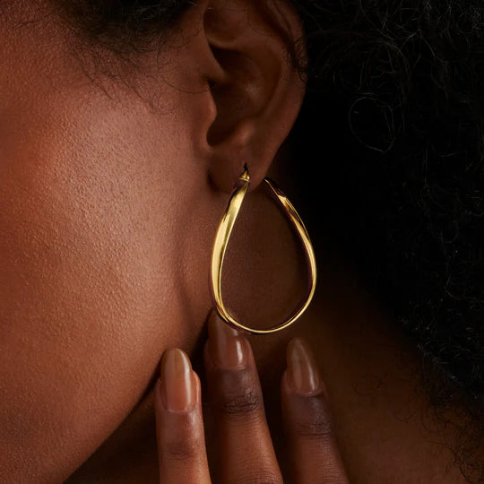 Odyssey Yellow gold plated hoops