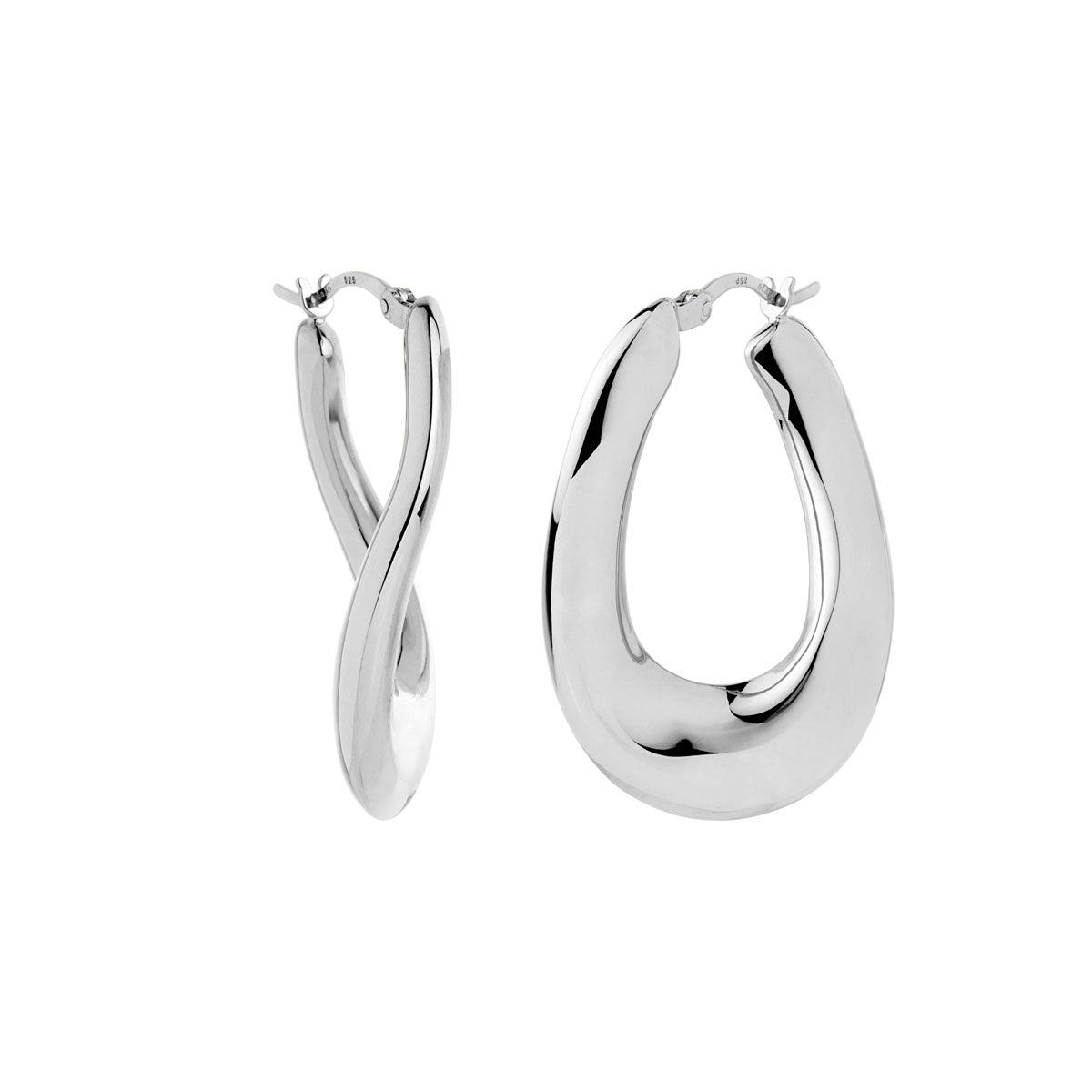 Gravity Sterling Silver hoops