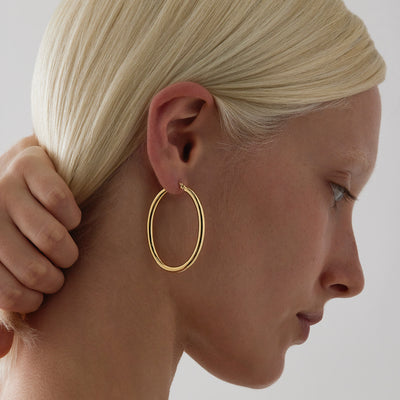 Orbit Gold Plated Hoop Earrings