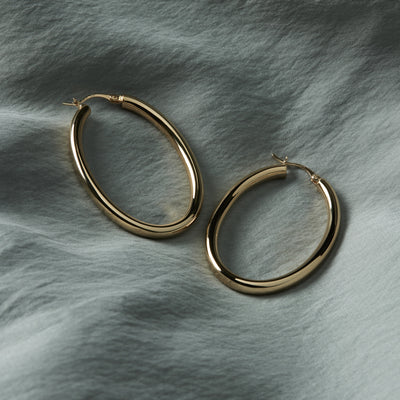 Orbit Gold Plated Hoop Earrings