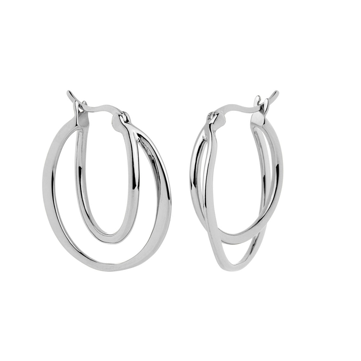 Eclipse Sterling Silver Hoops