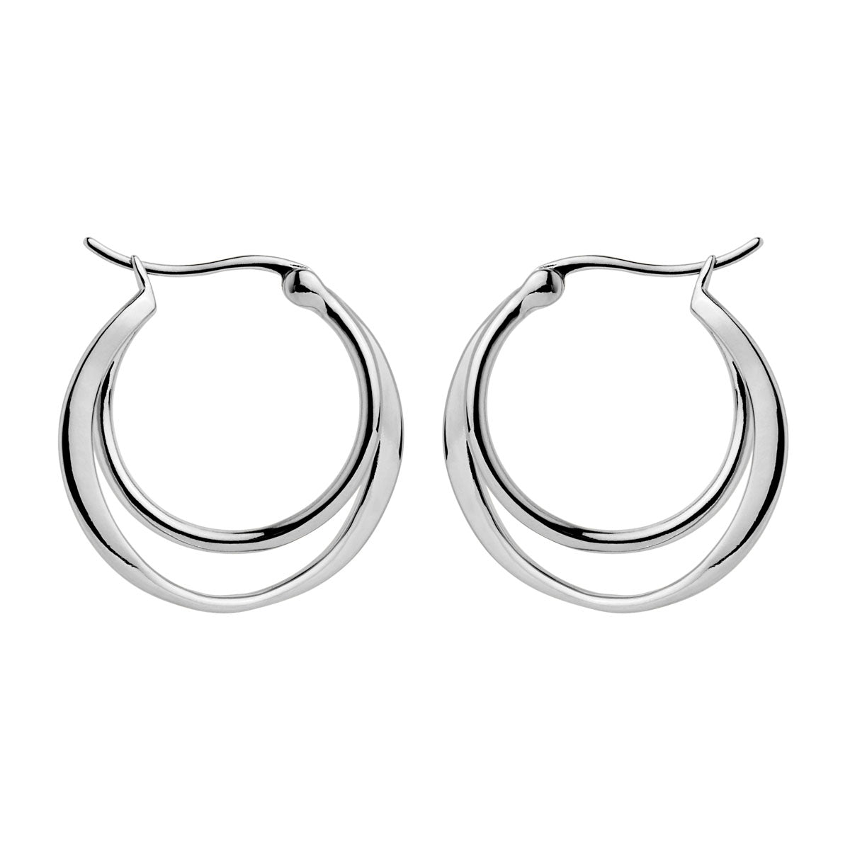 Eclipse Sterling Silver Hoops