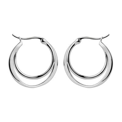 Eclipse Sterling Silver Hoops