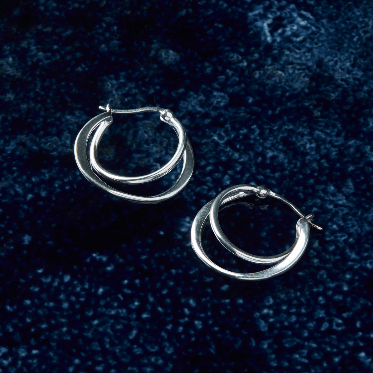 Eclipse Sterling Silver Hoops