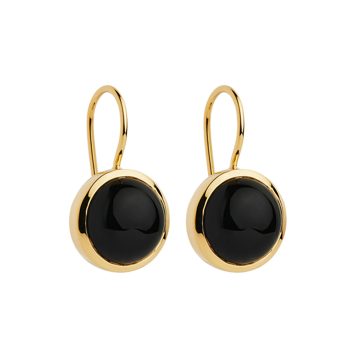 Chroma Yellow Gold Black Onyx Drops