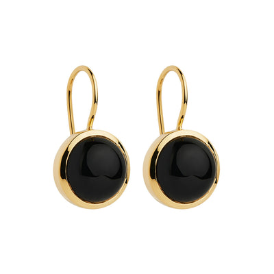 Chroma Yellow Gold Black Onyx Drops