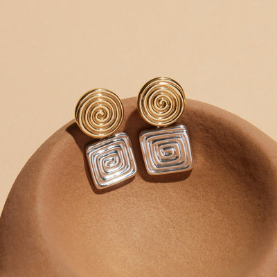 Labyrinthe Two-tone Earring