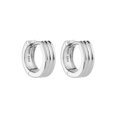 Carrousel Silver Huggie Earrings