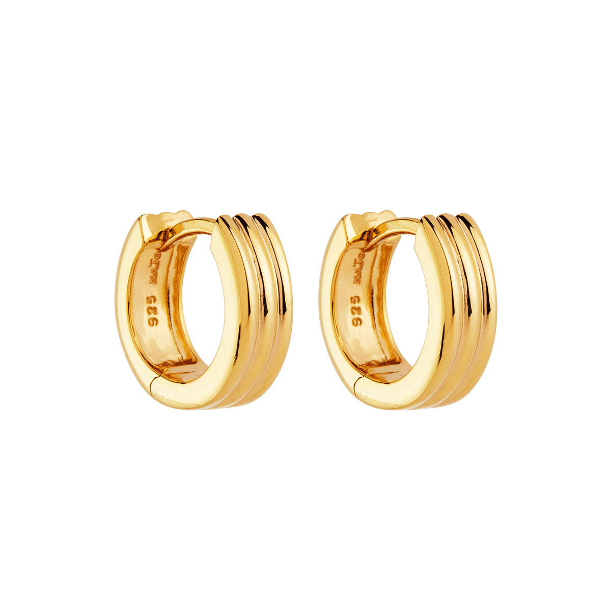 Carrousel Yellow Gold plated Huggie Earring