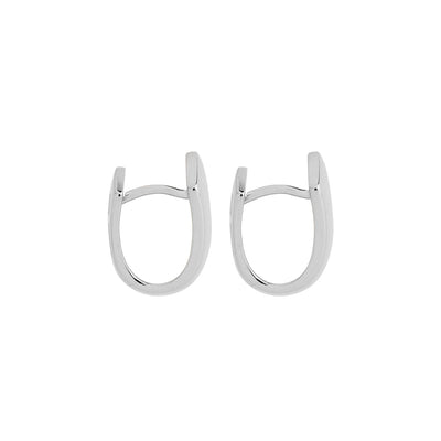 Versailles Silver Huggie Earrings