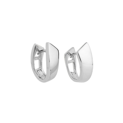Versailles Silver Huggie Earrings