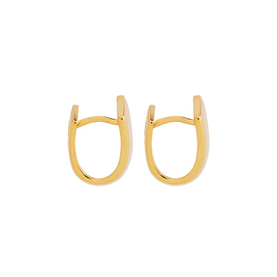 Versailles Yellow Gold Plated Huggie Earrings