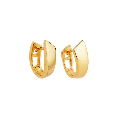 Versailles Yellow Gold Plated Huggie Earrings