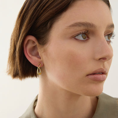 Vivante Yellow Gold Plated Petite Earrings