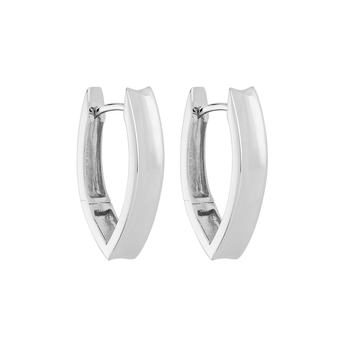 Swan Silver Huggie Earrings