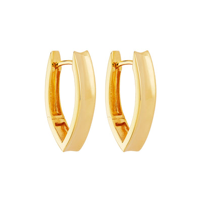 Swan Gold Plated Huggie Earring