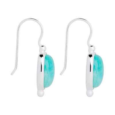 Fleur Silver Amazonite Drop Earring
