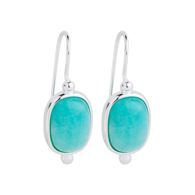 Fleur Silver Amazonite Drop Earring