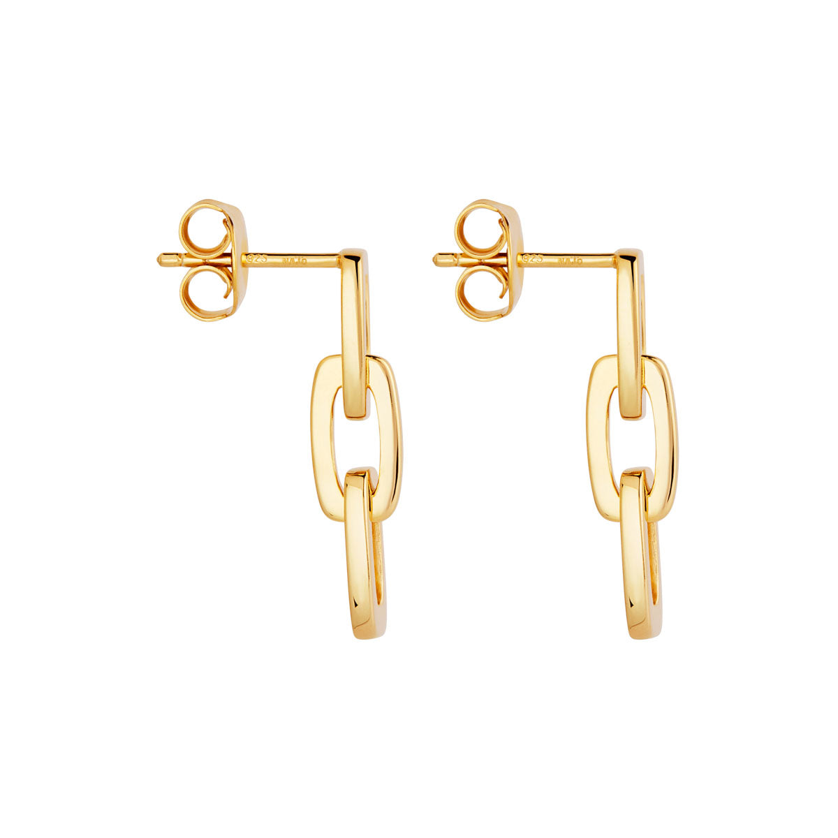 Marchioness Yellow Gold Plated Chain Earrings