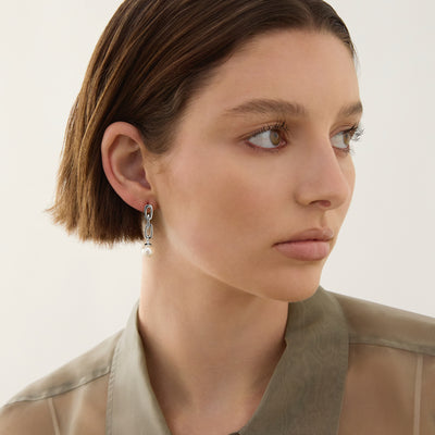 Clair De Lune Silver Earrings