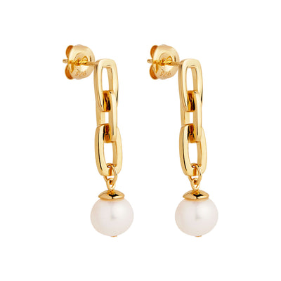 Clair De Lune Yellow Gold Plated Earrings