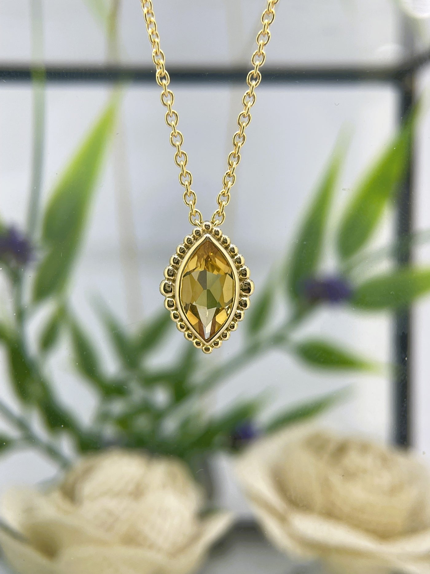 9ct Yellow gold Citrine Pendant